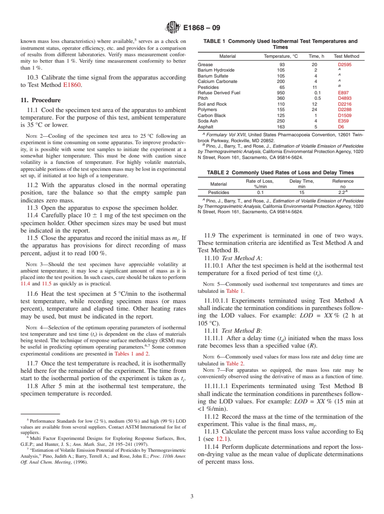 ASTM E1868-09 - Standard Test Method for Loss-On-Drying by Thermogravimetry