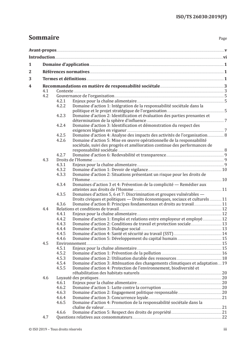 ISO/TS 26030:2019 - Responsabilité sociétale et développement durable — Lignes directrices pour l'utilisation de l'ISO 26000:2010 dans la chaîne alimentaire
Released:1/13/2020