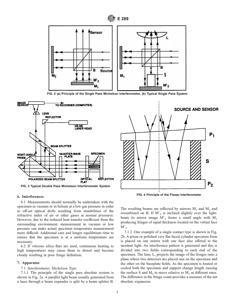 ASTM E289-99 - Standard Test Method for Linear Thermal Expansion of Rigid Solids with Interferometry