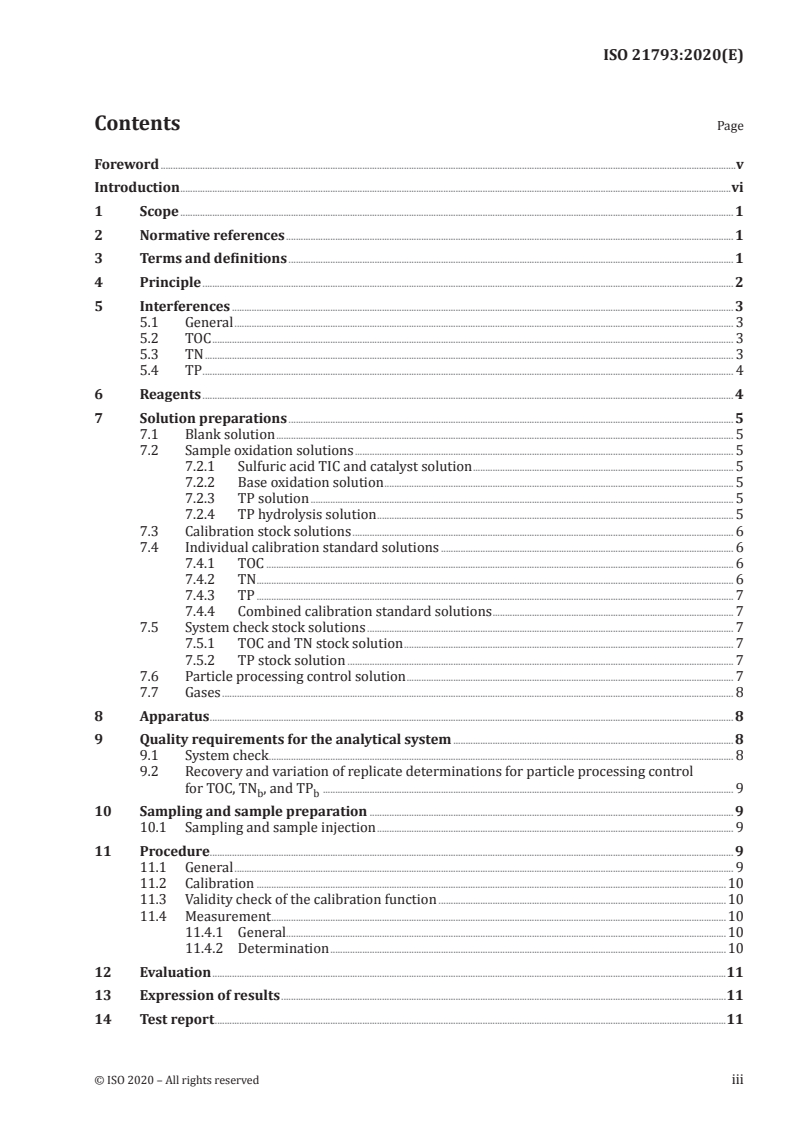 ISO 21793:2020 ISO 21793:2020 - Water quality — Determination of total organic carbon (TOC), dissolved organic carbon (DOC), total bound nitrogen (TNb), dissolved bound nitrogen (DNb), total bound phosphorus (TPb) and dissolved bound phosphorus (DPb) after wet chemical catalysed ozone hydroxyl radical oxidation (COHR)
Released:9/2/2020
