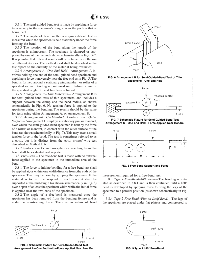 ASTM E290-97a - Standard Test Method for Bend Testing of Material for Ductility