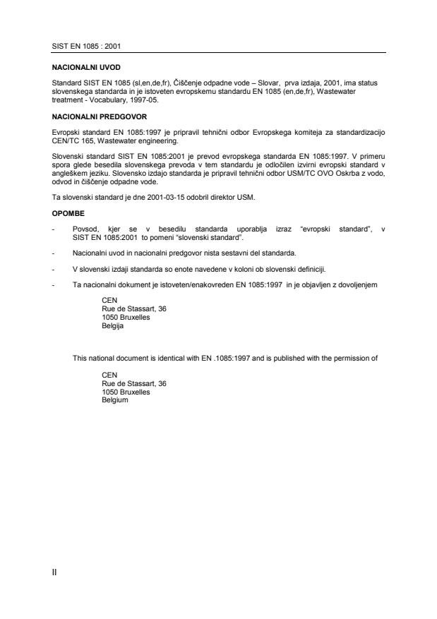 EN 1085:1997 EN 1085:2001 - Page 2 preview