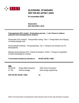 EN IEC 62759-1:2022 EN IEC 62759-1:2022 - Page 1 preview