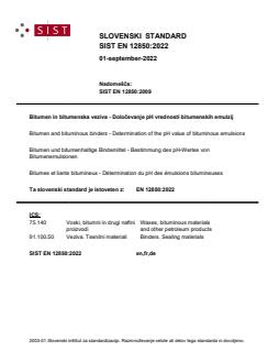 SIST EN 12850:2022 - Page 1 preview