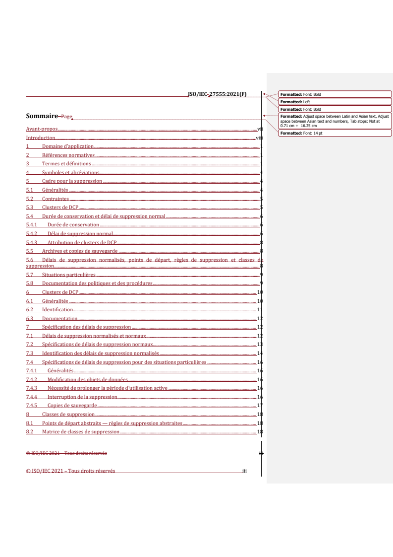 REDLINE ISO/IEC 27555:2021 - Sécurité de l’information, cybersécurité et protection de la vie privée — Lignes directrices relatives à la suppression des données à caractère personnel
Released:8. 05. 2025