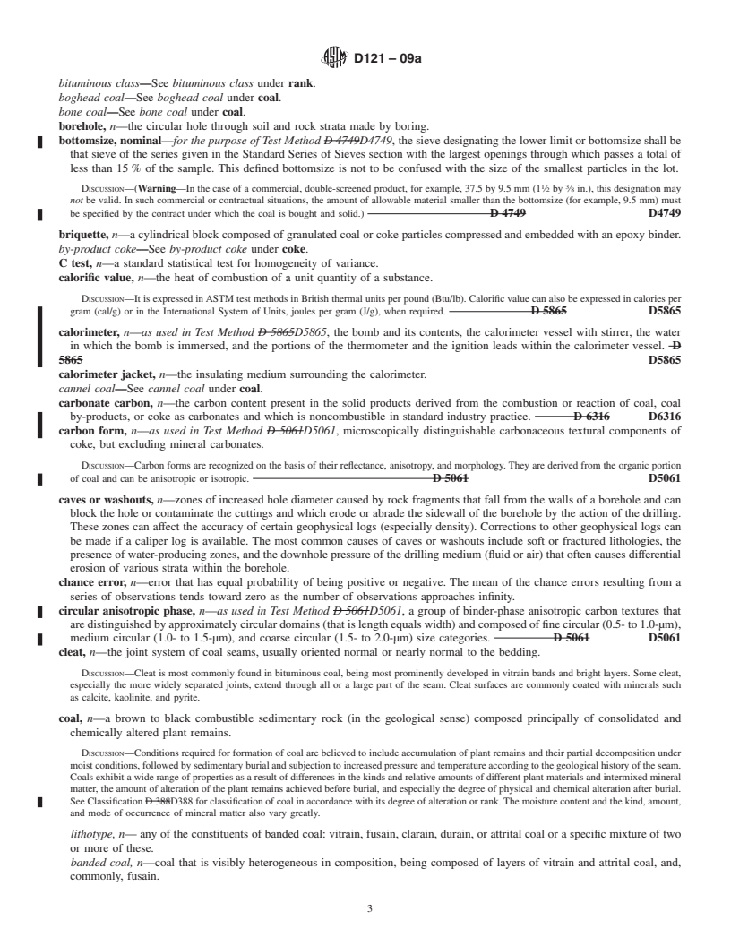 REDLINE ASTM D121-09a - Standard Terminology of Coal and Coke