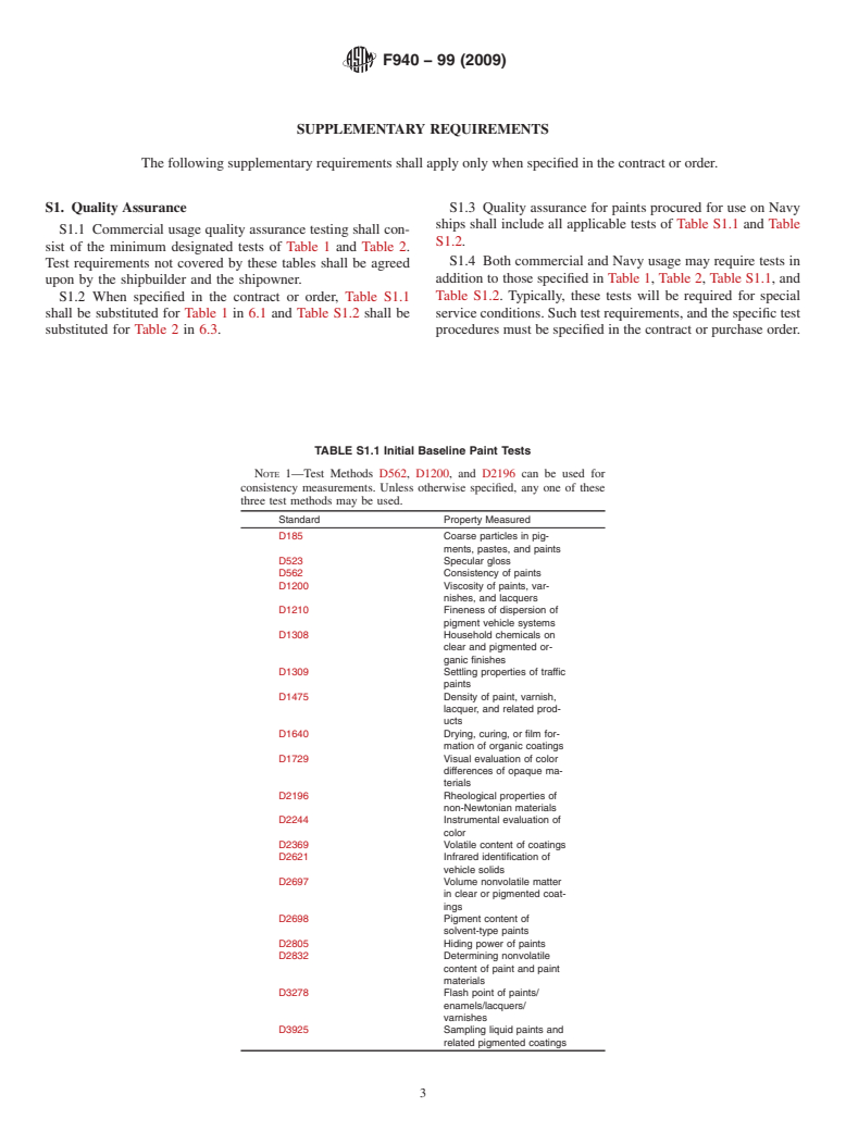 ASTM F940-99(2009) - Standard Practice for Quality Control Receipt Inspection Procedures for Protective Coatings (Paint), Used in Marine Construction and Shipbuilding