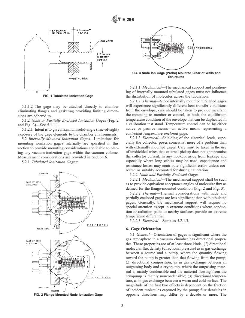 ASTM E296-70(1999) - Standard Practice for Ionization Gage Application to Space Simulators