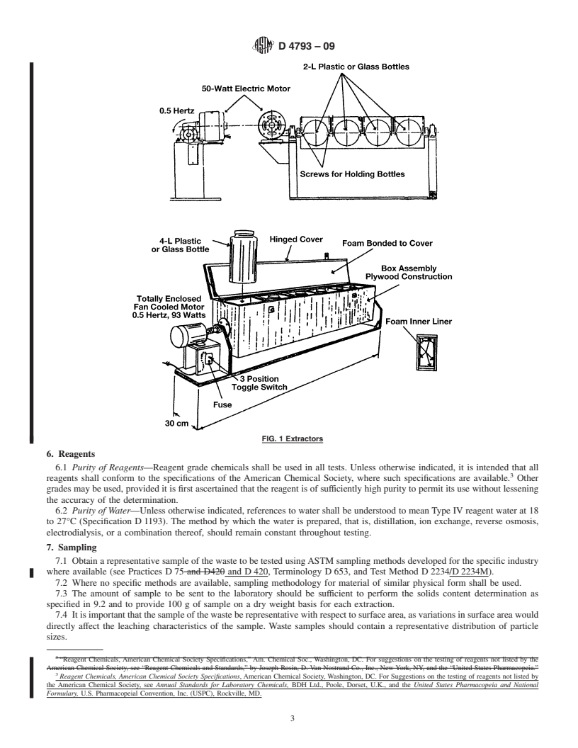 REDLINE ASTM D4793-09 - Standard Test Method for Sequential Batch Extraction of Waste with Water