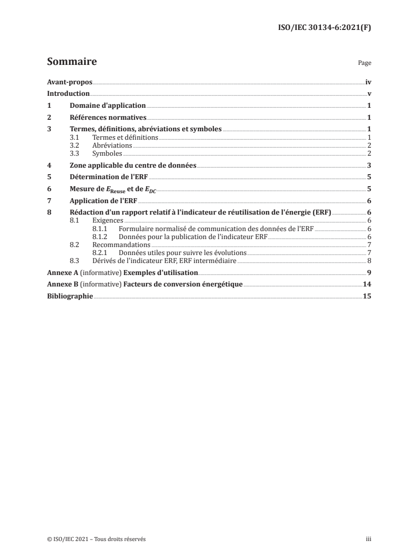 ISO/IEC 30134-6:2021 ISO/IEC 30134-6:2021 - Technologies de l'information — Indicateurs de performance clés des centres de données — Partie 6: Indicateur de réutilisation de l'énergie (ERF)
Released:8/11/2021