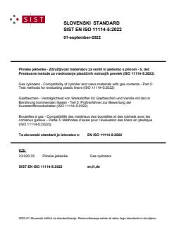 EN ISO 11114-5:2022 - BARVE - Page 1 preview