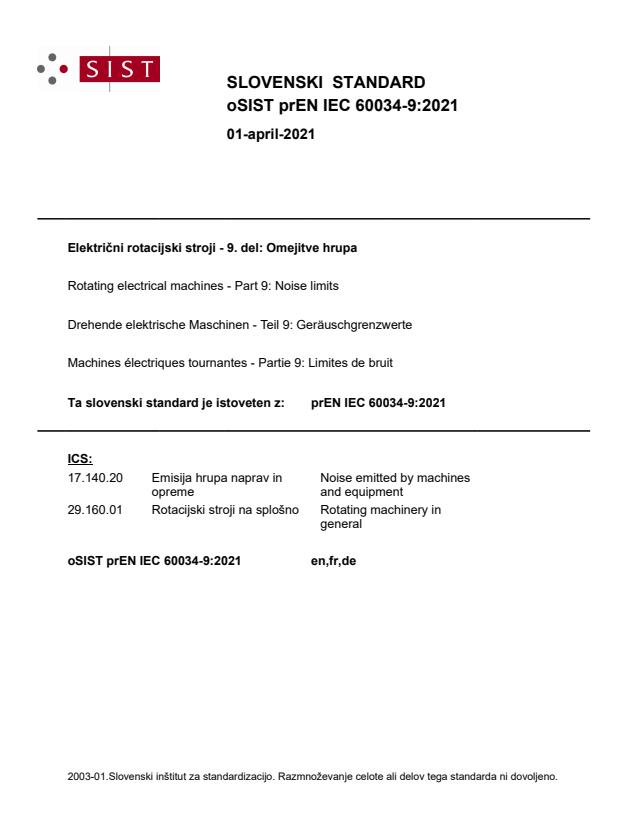prEN IEC 60034-9:2021 - BARVE