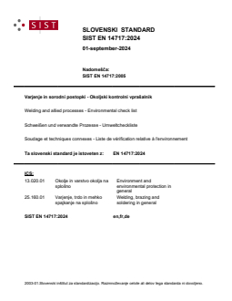 SIST EN 14717:2024 - Page 1 preview