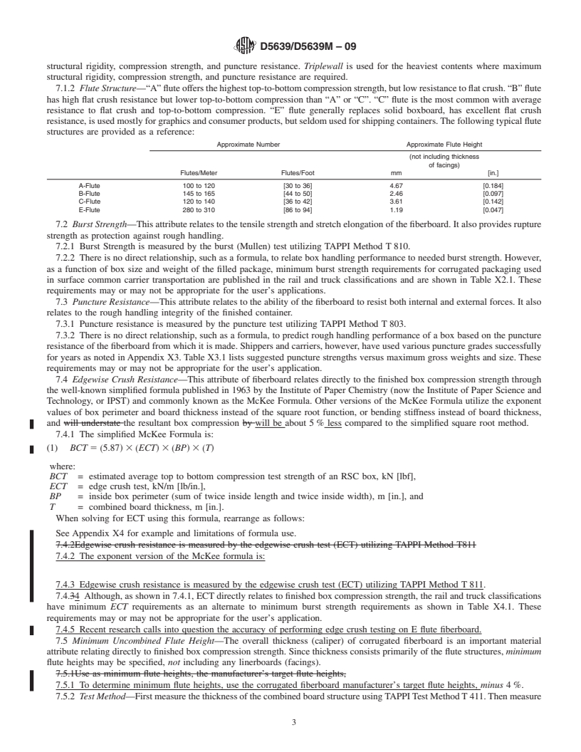 ASTM D5639/D5639M-09 - Standard Practice for Selection of Corrugated ...