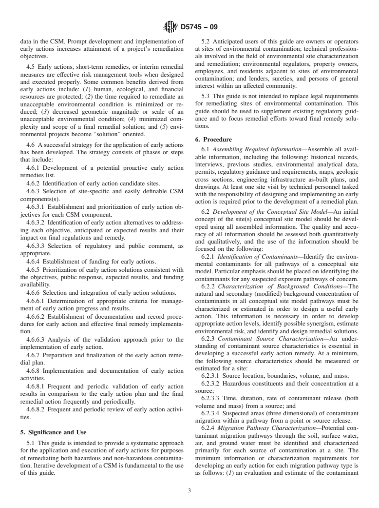 ASTM D5745-09 - Standard Guide for Developing and Implementing Short-Term Measures or Early Actions for Site Remediation