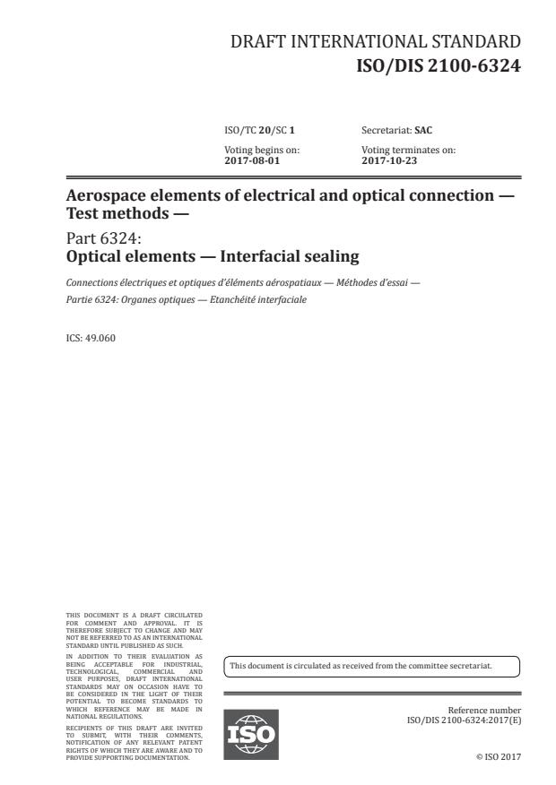 ISO DIS 2100 6324 Aerospace Elements Of Electrical And Optical iso-dis-2100-6324-aerospace-elements-of-electrical-and-optical