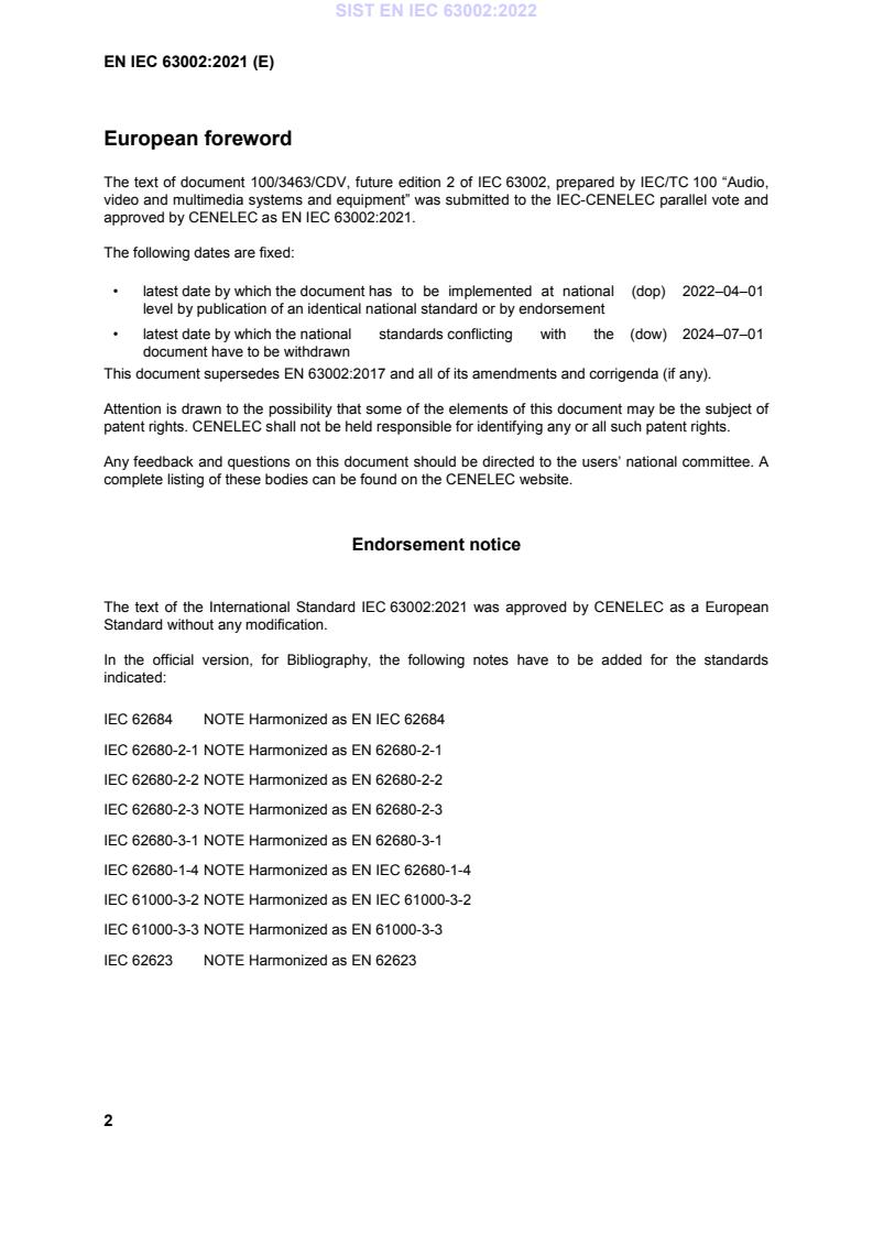 SIST EN IEC 63002:2022 SIST EN IEC 63002:2022 - BARVE - Page 4 preview