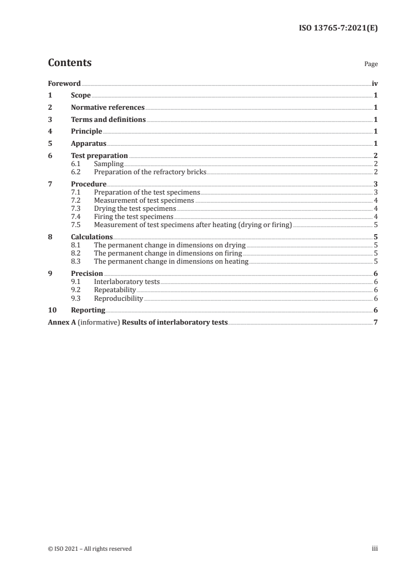 ISO 13765-7:2021 - Refractory mortars — Part 7: Determination of permanent change in dimensions on heating
Released:9/27/2021