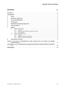 ISO/TR 10993-55:2023 - Biological evaluation of medical devices — Part 55: Interlaboratory study on cytotoxicity
Released:9/30/2022 - Page 3 preview
