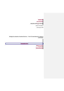 REDLINE ISO/TR 10993-55:2023 - Biological evaluation of medical devices — Part 55: Interlaboratory study on cytotoxicity
Released:9/30/2022 - Page 1 preview