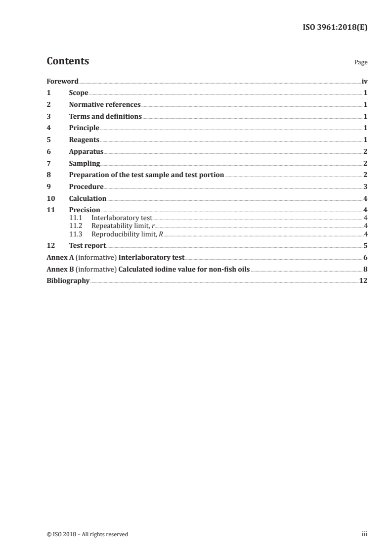 ISO 3961:2018 - Animal and vegetable fats and oils — Determination of iodine value
Released:7/24/2018