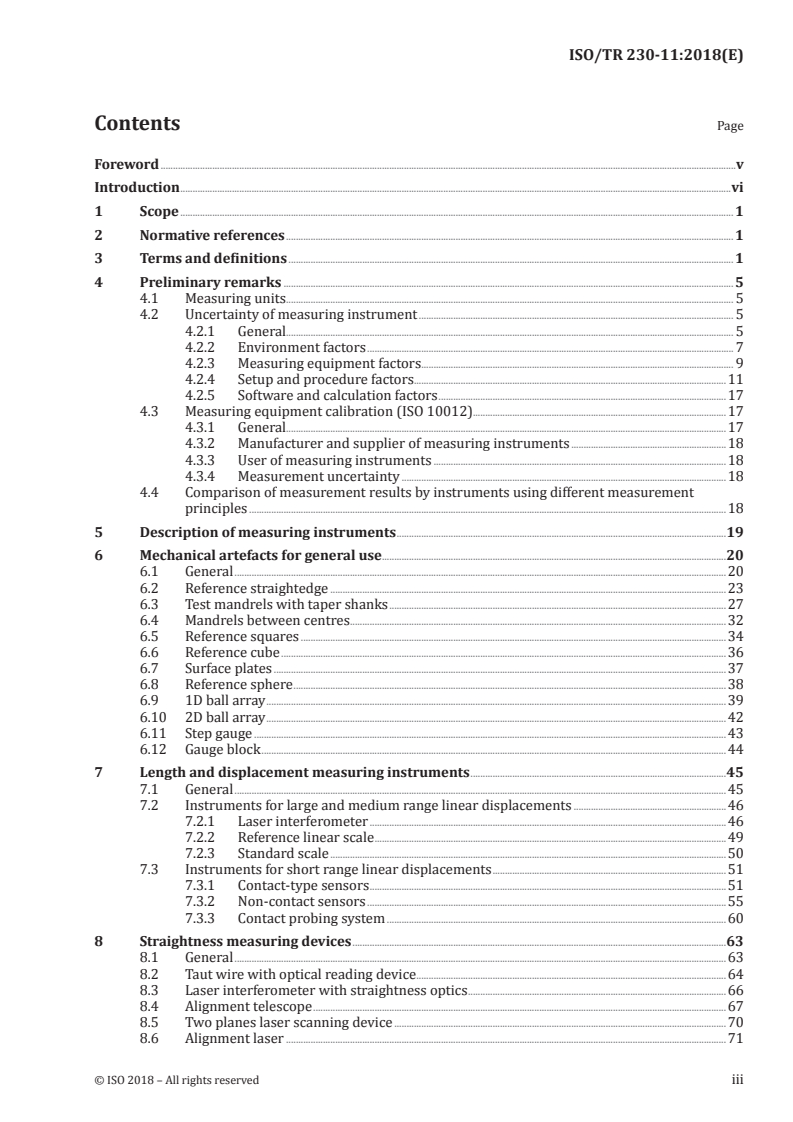 ISO/TR 230-11:2018 - Test code for machine tools — Part 11: Measuring instruments suitable for machine tool geometry tests
Released:5/15/2018