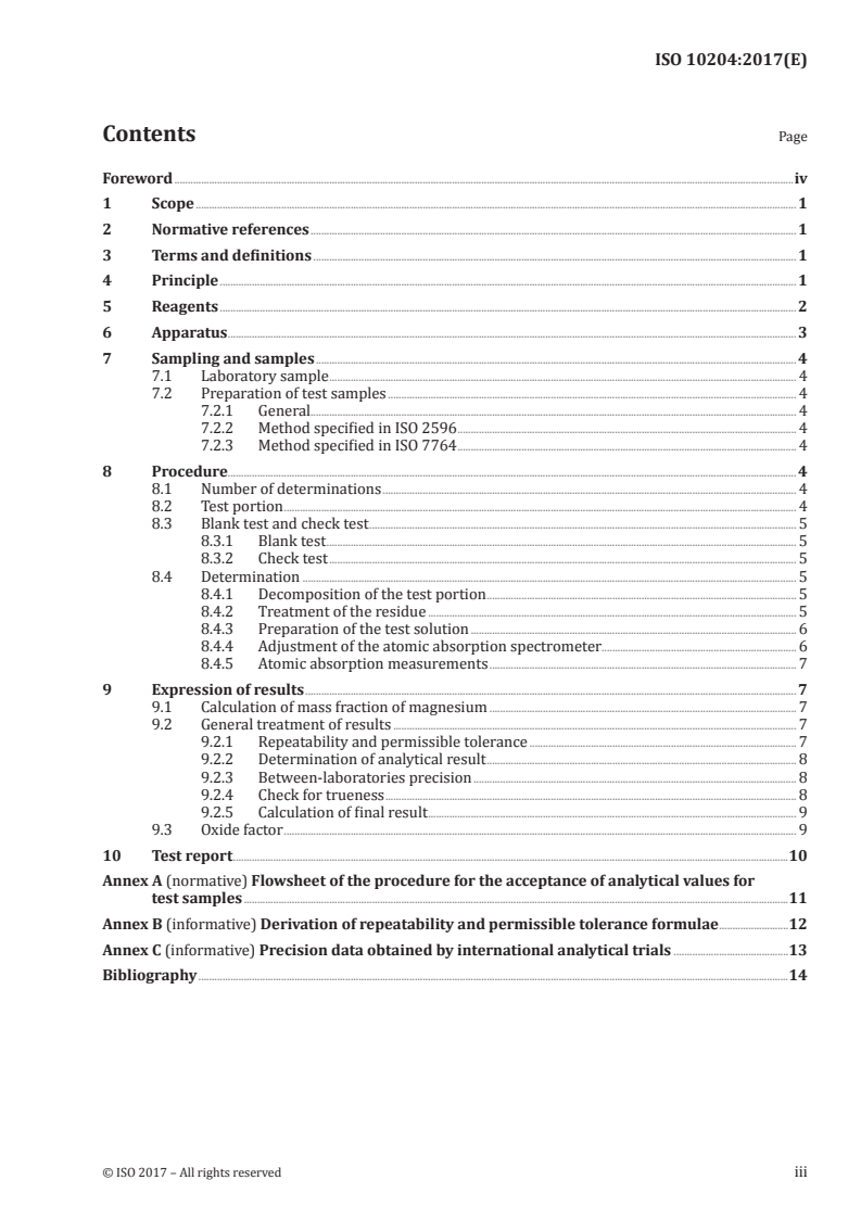 ISO 10204:2017 - Iron ores — Determination of magnesium — Flame atomic absorption spectrometric method
Released:7/19/2017