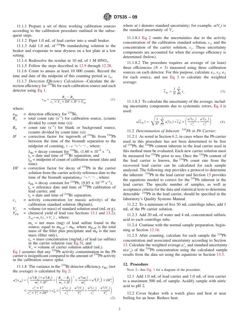 ASTM D7535-09 - Standard Test Method for Lead-210 in Water