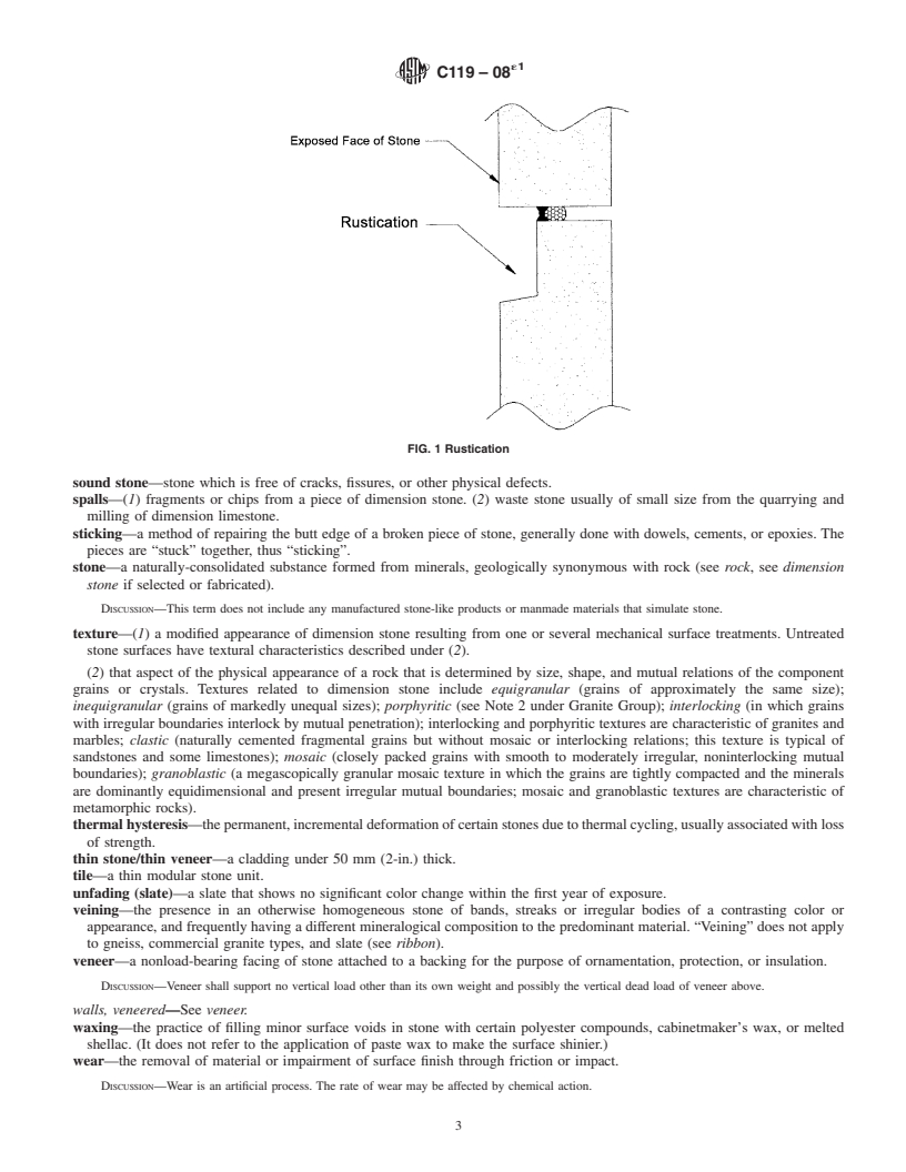 REDLINE ASTM C119-08e1 - Standard Terminology Relating to Dimension Stone