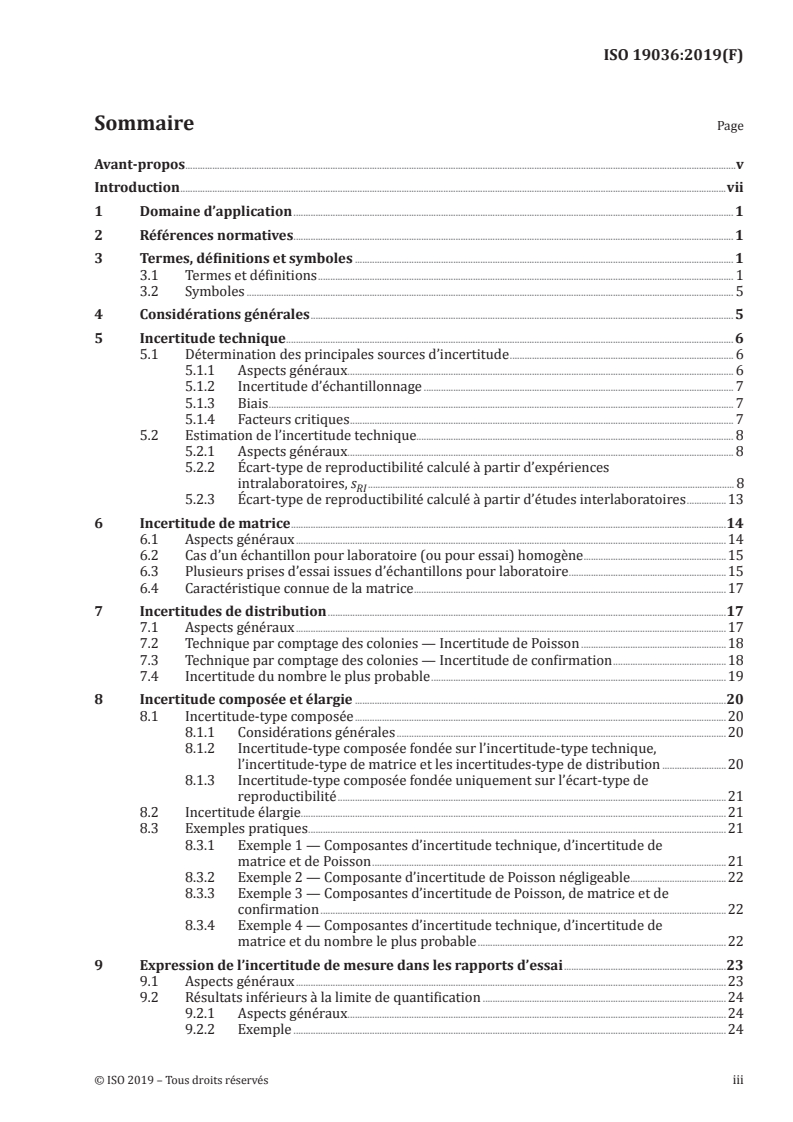 ISO 19036:2019 - Microbiologie de la chaîne alimentaire — Estimation de l'incertitude de mesure pour les déterminations quantitatives
Released:11/5/2019