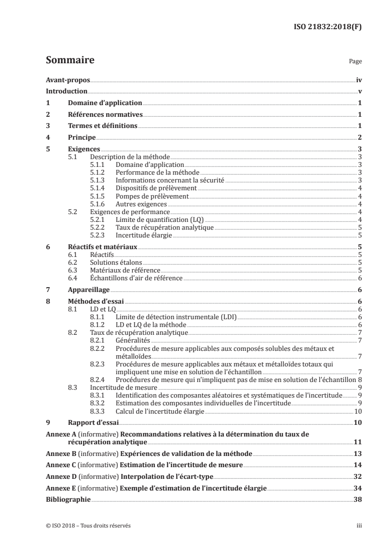 ISO 21832:2018 - Air des lieux de travail — Métaux et métalloïdes dans les particules en suspension dans l'air — Exigences relatives à l'évaluation des procédures de mesure
Released:5/15/2020