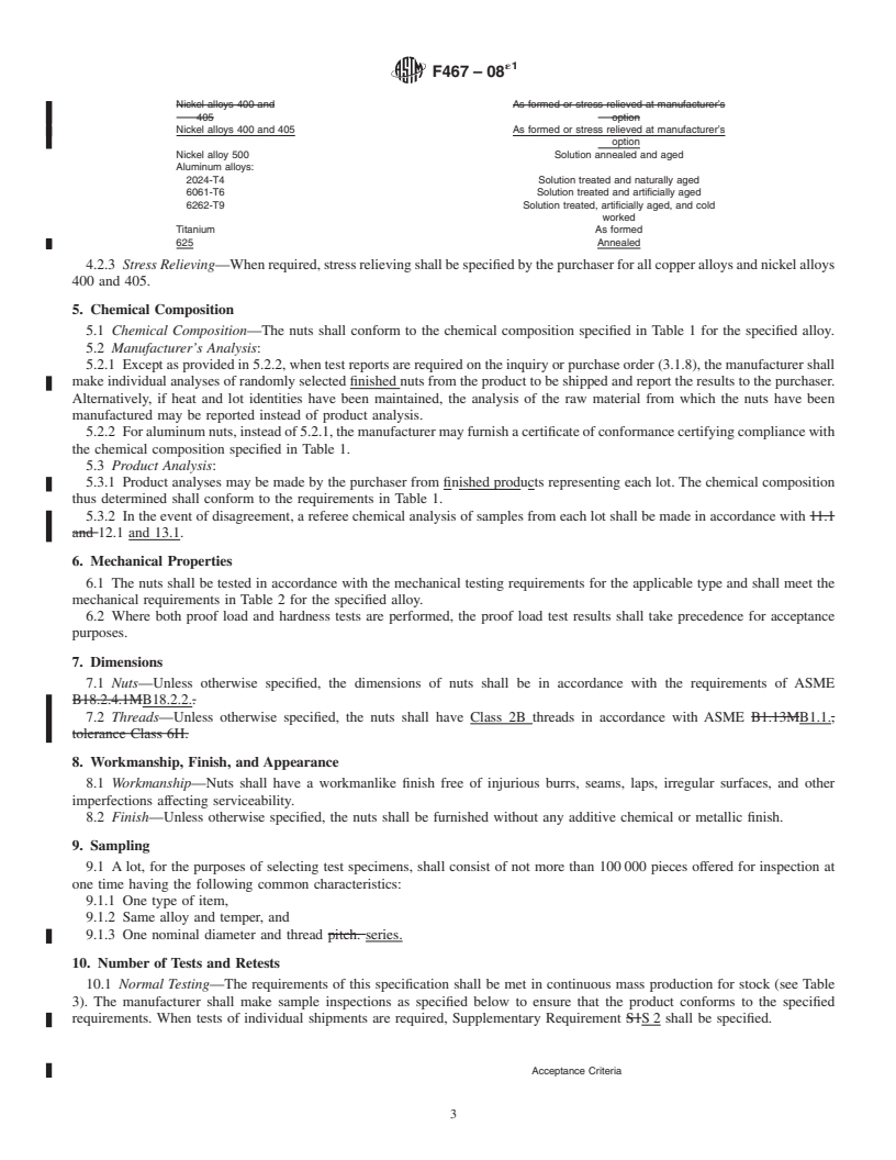 REDLINE ASTM F467-08e1 - Standard Specification for  Nonferrous Nuts for General Use