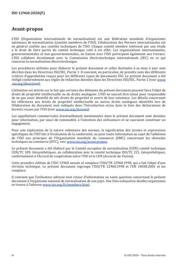 ISO 12960:2020 ISO 12960:2020 - Géotextiles et produits apparentés -- Méthodes d'essai sélectives pour la détermination de la résistance aux liquides acides et alcalins - Page 4 preview