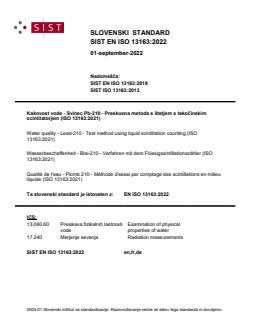 SIST EN ISO 13163:2022 SIST EN ISO 13163:2022 - Page 1 preview