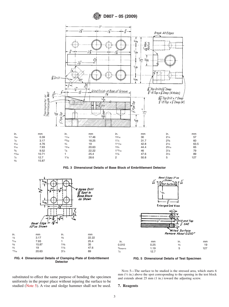 ASTM D807-05(2009) - Standard Practice for Assessing the Tendency of Industrial Boiler Waters to Cause Embrittlement (USBM Embrittlement Detector Method)