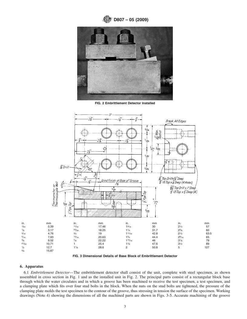 REDLINE ASTM D807-05(2009) - Standard Practice for Assessing the Tendency of Industrial Boiler Waters to Cause Embrittlement (USBM Embrittlement Detector Method)