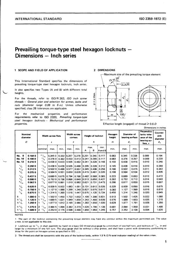 Testing-Locknuts, IFI-100-107 PDF Washing Machine Screw