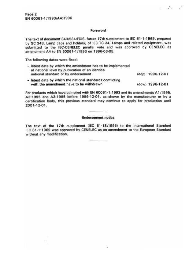 EN 60061-1:1993/A4:1996 EN 60061-1:1999/A4:1999 - Page 4 preview