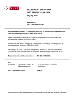 EN ISO 18104:2024 - BARVE - Page 1 preview