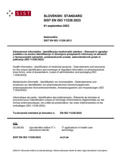 EN ISO 11239:2023 - Page 1 preview