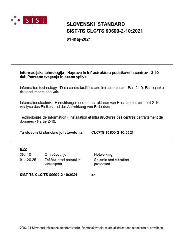 SIST-TS CLC/TS 50600-2-10:2021 - BARVE na PDF-str 18,19,20,21,22