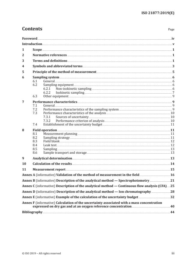 ISO 21877:2019 - Stationary source emissions— Determination of the mass concentration of ammonia -- Manual method