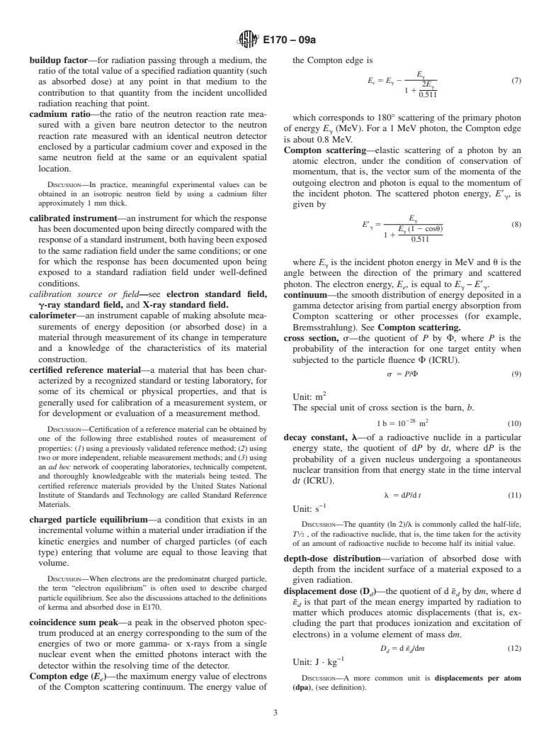 ASTM E170-09a - Standard Terminology Relating to  Radiation Measurements and Dosimetry