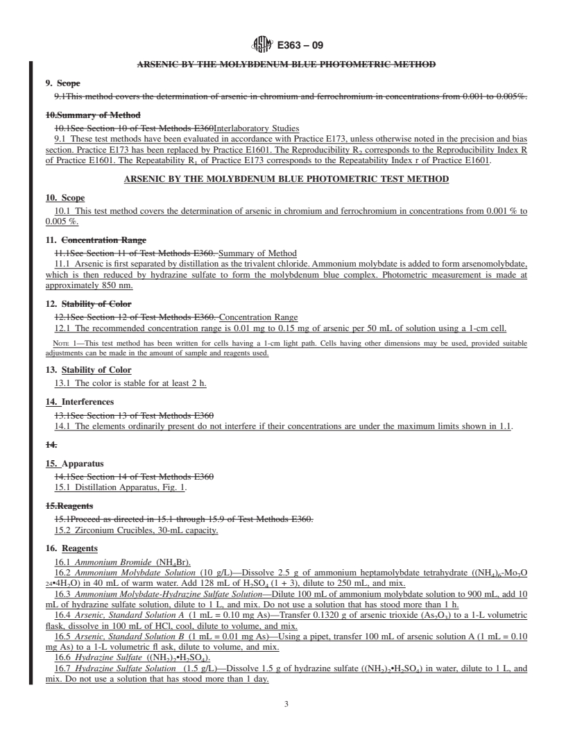 REDLINE ASTM E363-09 - Standard Test Methods for Chemical Analysis of Chromium and Ferrochromium