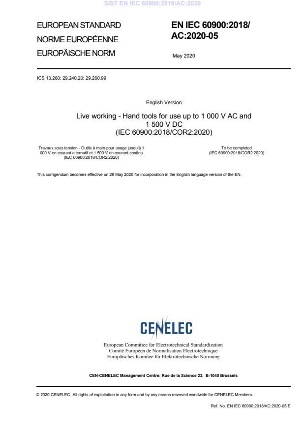EN IEC 60900:2018/AC:2020
