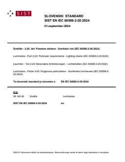 SIST EN IEC 60598-2-20:2024 - Page 1 preview