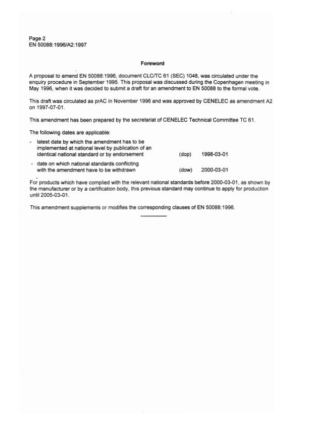 EN 50088:1996/A2:1997 EN 50088:1998/A2:1998 - Page 4 preview