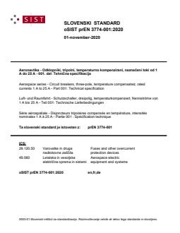 oSIST prEN 3774-001:2020 oSIST prEN 3774-001:2020 - Page 1 preview