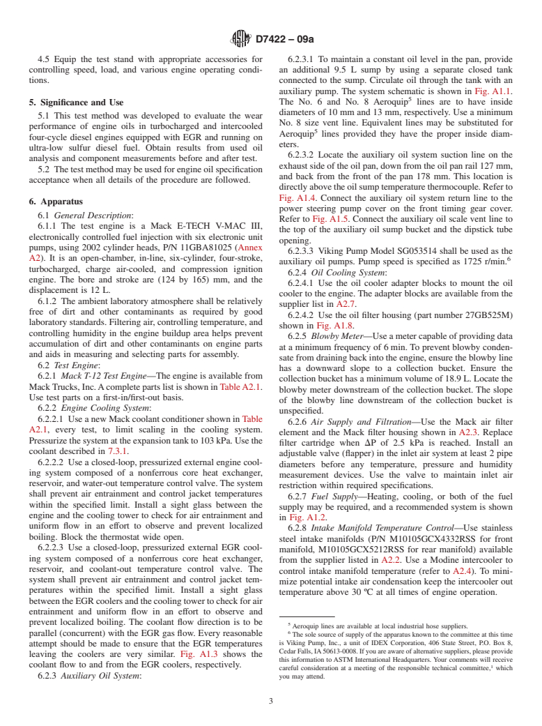 ASTM D7422-09a - Standard Test Method for Evaluation of Diesel Engine Oils in T-12 Exhaust Gas Recirculation Diesel Engine