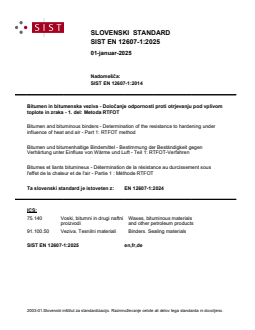 SIST EN 12607-1:2025 - Page 1 preview